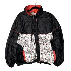 Urban Outfitters 3X Vintage y2k Aztec Tribal Full Zip Jacket Black Windbreaker